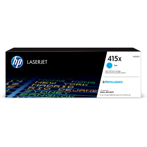 Toner laser hewlett packard color laserjet pro m454 dn/mfp m479fdn, 415x cyan