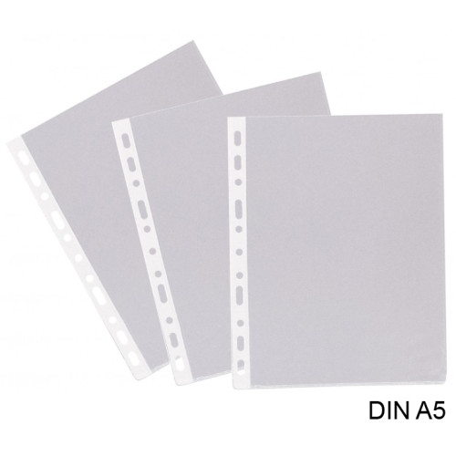Funda multitaladro en polipropileno de galga extra grafoplas din a5, transparente