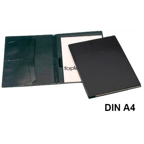 Carpeta congreso en pvc grafoplas din a4, bloc de 40 hj. negro