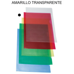 Dossier con uñero en pvc piel de naranja de 200 micras grafoplas folio, amarillo transparente