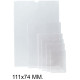 Funda con uñero en pvc de 150 micras grafoplas 111x74 mm. transparente