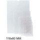 Funda con uñero en pvc de 150 micras grafoplas 118x80 mm. transparente