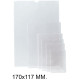 Funda con uñero en pvc de 150 micras grafoplas 170x117 mm. transparente