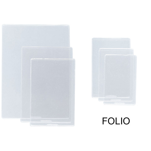 Funda con rebaje en pvc de 200 micras grafoplas folio, transparente