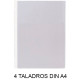 Funda multitaladro 4 taladros en pvc de 100 micras grafoplas din a4, lomo reforzado, transparente