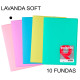 Carpeta con 10 fundas grafoplas poliplás traslúcido din a4, lavanda soft