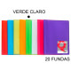 Carpeta con 20 fundas grafoplas poliplás traslúcido din a4, verde claro