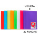Carpeta con 20 fundas grafoplas poliplás traslúcido din a4, violeta