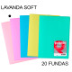 Carpeta con 20 fundas grafoplas poliplás traslúcido din a4, lavanda soft