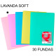 Carpeta con 30 fundas grafoplas poliplás traslúcido din a4, lavanda soft