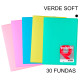 Carpeta con 30 fundas grafoplas poliplás traslúcido din a4, verde soft