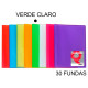 Carpeta con 30 fundas grafoplas poliplás traslúcido din a4, verde claro