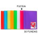 Carpeta con 30 fundas grafoplas poliplás traslúcido din a4, fucsia