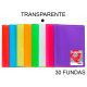 Carpeta con 30 fundas grafoplas poliplás traslúcido din a4, transparente