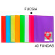 Carpeta con 40 fundas grafoplas poliplás traslúcido din a4, fucsia
