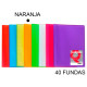 Carpeta con 40 fundas grafoplas poliplás traslúcido din a4, naranja