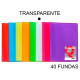 Carpeta con 40 fundas grafoplas poliplás traslúcido din a4, transparente