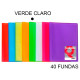 Carpeta con 40 fundas grafoplas poliplás traslúcido din a4, verde claro