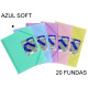 Carpeta con 20 fundas + sobre con cierre de velcro grafoplas maxiplás traslúcido din a4, azul soft