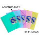 Carpeta con 30 fundas + sobre con cierre de velcro grafoplas maxiplás traslúcido din a4, lavanda soft