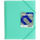Carpeta con 30 fundas + sobre con cierre de velcro grafoplas maxiplás traslúcido din a4, verde soft