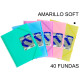 Carpeta con 40 fundas + sobre con cierre de velcro grafoplas maxiplás traslúcido din a4, amarillo soft