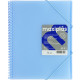 Carpeta con 50 fundas + sobre con cierre de velcro grafoplas maxiplás traslúcido din a4, azul soft