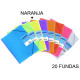 Carpeta con 20 fundas + sobre con cierre de velcro grafoplas maxiplás traslúcido din a4, naranja