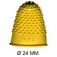 Dedil de goma q-connect, talla nº 2, Ø 24 mm. amarillo