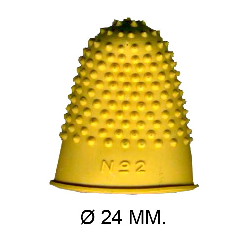Dedil de goma q-connect, talla nº 2, Ø 24 mm. amarillo