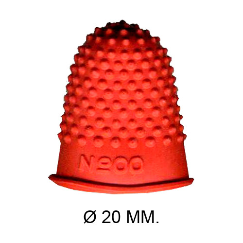 Dedil de goma q-connect, talla nº 00, Ø 20 mm. naranja