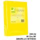 Papel q-connect color, din a4, 80 grs/m². amarillo intenso, paquete de 500 hojas