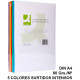 Papel q-connect color, din a4, 80 grs/m². 5 colores surtidos intensos, paquete de 500 hojas