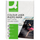Papel láser q-connect colour laser photo paper soft gloss double-sided, din a4, 218 grs/m². caja de 100 hojas