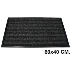 Alfombra protectora para suelos de interior q-connect premium, 60x40 cm. gris neutro