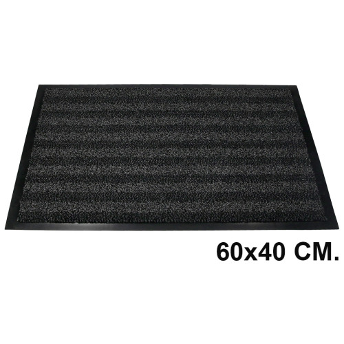 Alfombra protectora para suelos de interior q-connect premium, 60x40 cm. gris