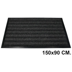 Alfombra protectora para suelos de interior q-connect premium, 150x90 cm. gris neutro
