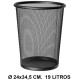 Papelera metálica de rejilla q-connect, Ø 24x34,5 cm. 19 litros. negro