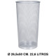 Paragüero metálico de rejilla q-connect, Ø 26,5x50 cm. 22,6 litros. plata