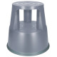 Taburete q-connect, 3 ruedas de goma retráctiles, 2 peldaños, gris