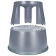 Taburete q-connect, 3 ruedas de goma retráctiles, 2 peldaños, gris