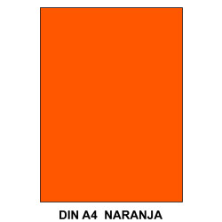 Goma eva liderpapel, din a4, 60 grs/m². naranja, paquete de 10 uds.
