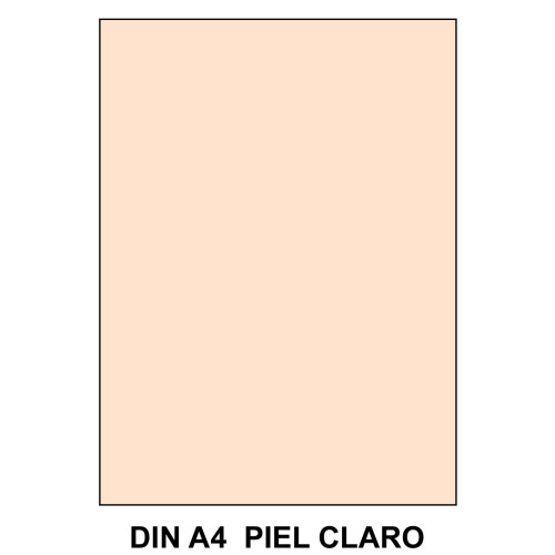 Goma eva liderpapel, din a4, 60 grs/m². piel claro, paquete de 10 uds.