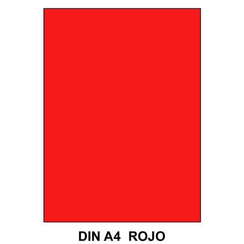 Goma eva liderpapel, din a4, 60 grs/m². rojo, paquete de 10 uds.