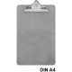 Carpeta con pinza metálica, base en aluminio q-connect, din a4, gris