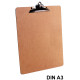 Carpeta con pinza metálica, base en cartón q-connect, din a3, marrón