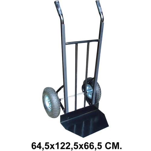 Carretilla portapaquetes con ruedas de goma q-connect