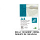 Papel verjurado liderpapel, din a4, 120 grs/m². crema, paquete de 100 hojas