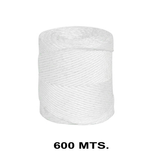 Cuerda rafia liderpapel, 700 grs. bobina de 600 mts. blanco