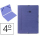 Carpeta de gomas sencilla en cartón pintado de 540 grs/m². liderpapel, 4º, azul